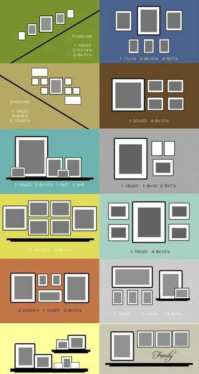照片墙的设计和摆放,收了留着以后用!
