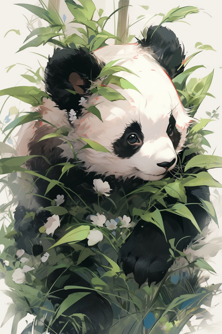 熊猫宝宝,可爱的熊猫!#ai绘画