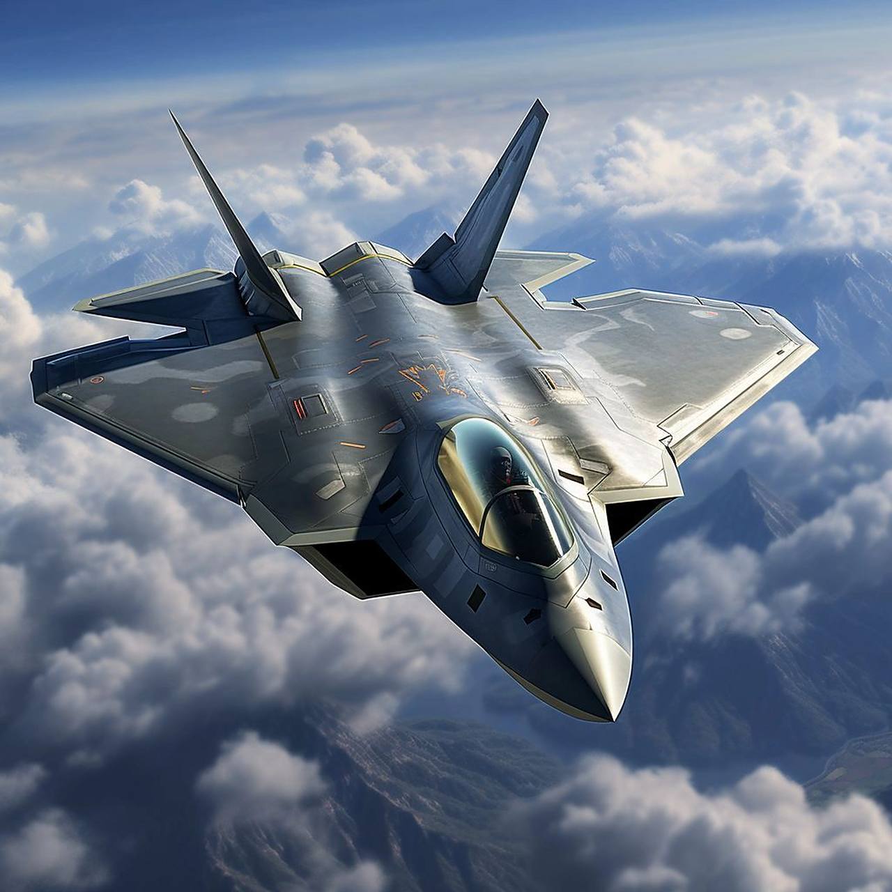 ai生成图"歼20:从未来飞来的战斗机"