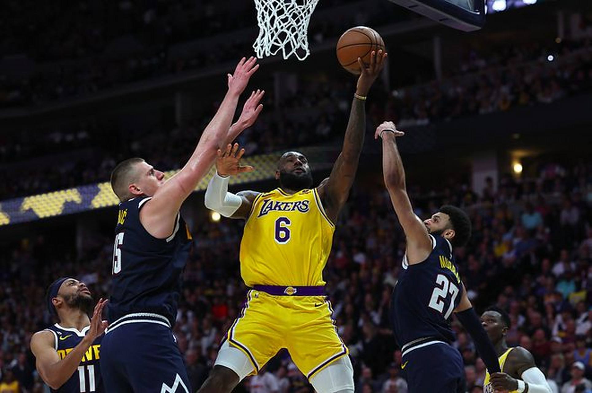 【掘金vs湖人】丹佛掘金队在西部决赛第二场主场以108-103战胜洛杉矶