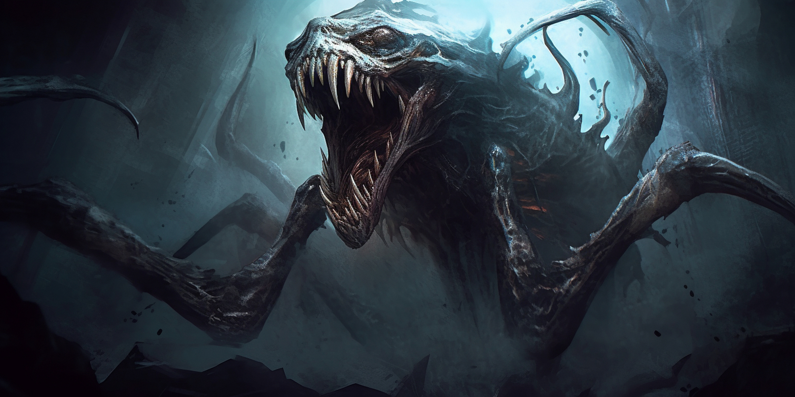 天地混沌初开,妖魔鬼怪横行世间.#鬼怪# #ai绘画