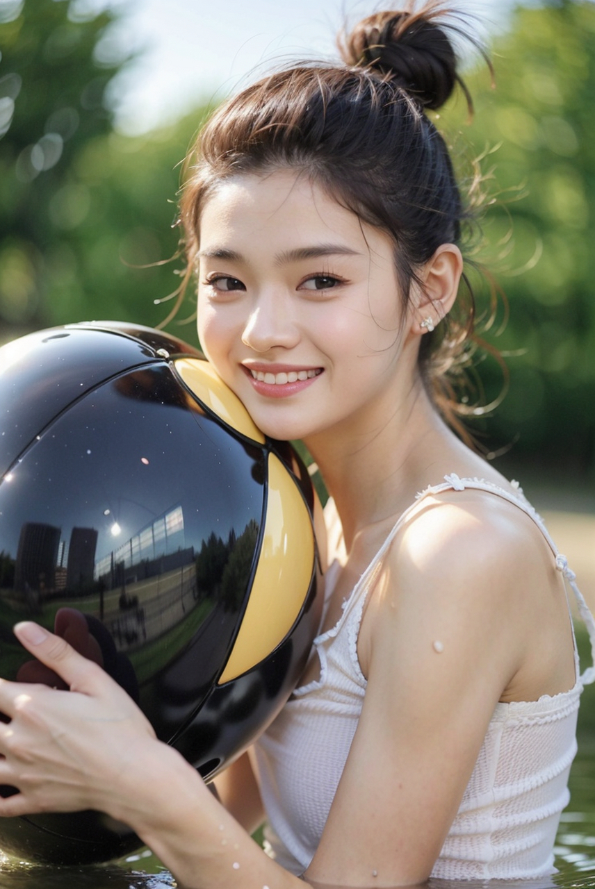 甜美清纯系少女人像写真集,夏季泳池清凉拍摄,尽显可爱娇美的魅力