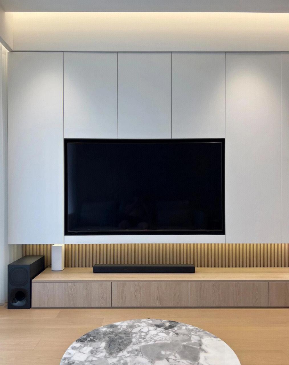干货 [照相机] 满墙电视柜的4个设计思路【附尺寸图】 收纳超强的满墙