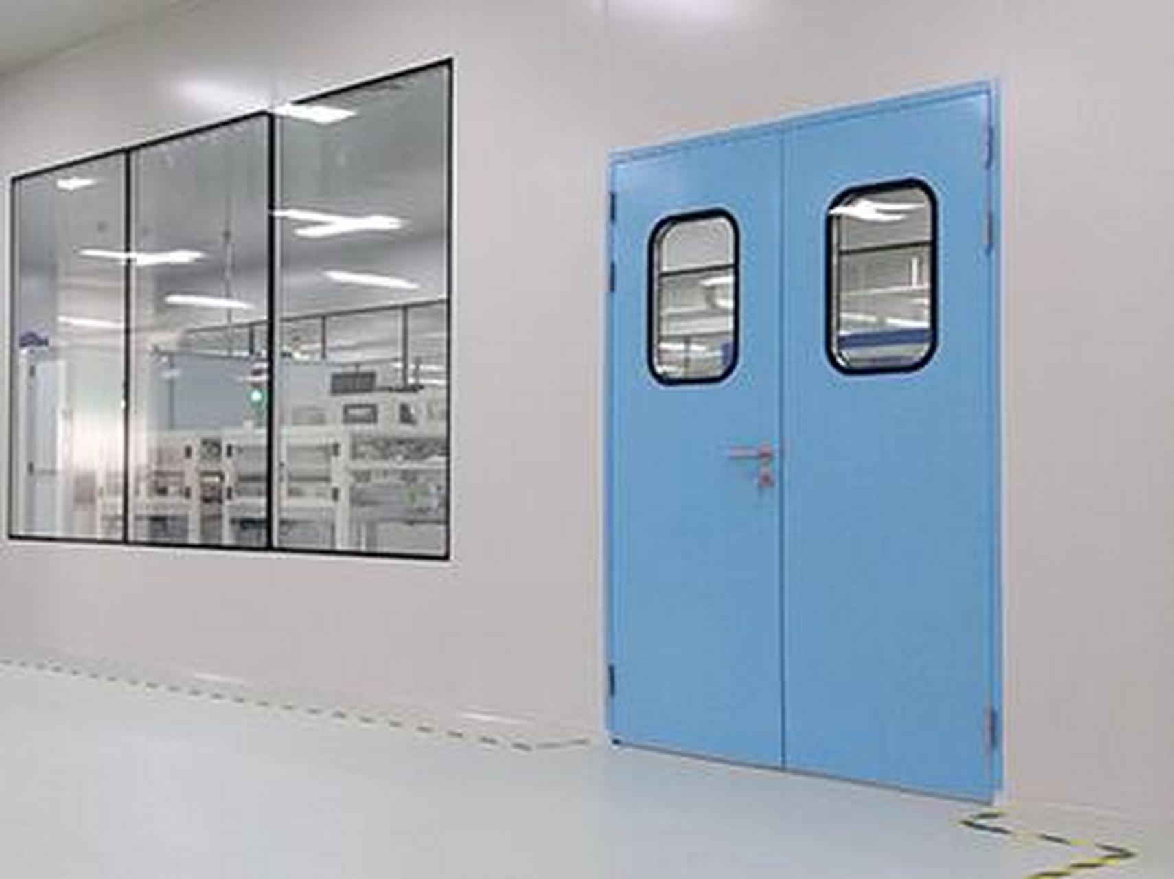 彩钢板钢质门#净化车间洁净门#美容院手术室实验室双开推拉钢制门