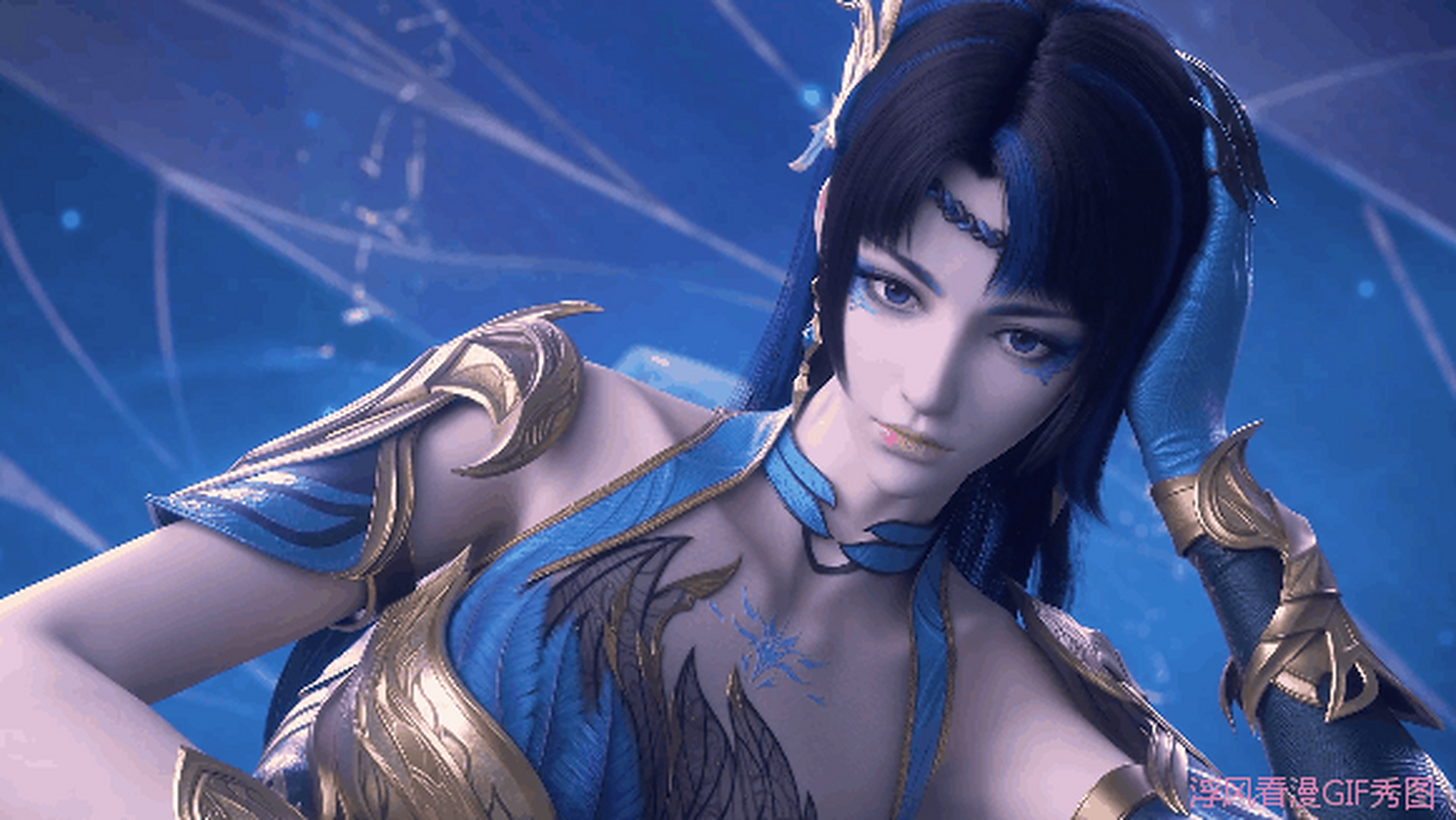 《大主宰年番》动图 | 18-2 九幽雀说她突破不了牧尘的黑纸牢笼.