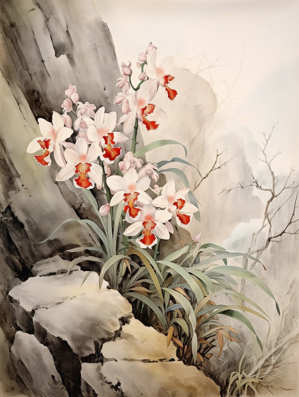国风中的幽兰之韵  这款极具中国风的画卷"空谷幽兰"充满诗意与浪漫
