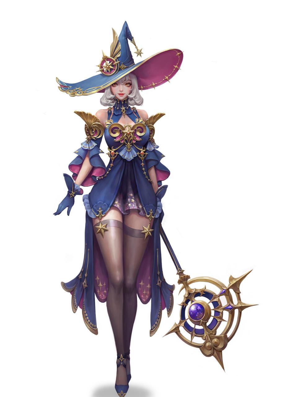 hyeyoung kim 角色cg插画作品,很赞的一组游戏角色设计 三视图