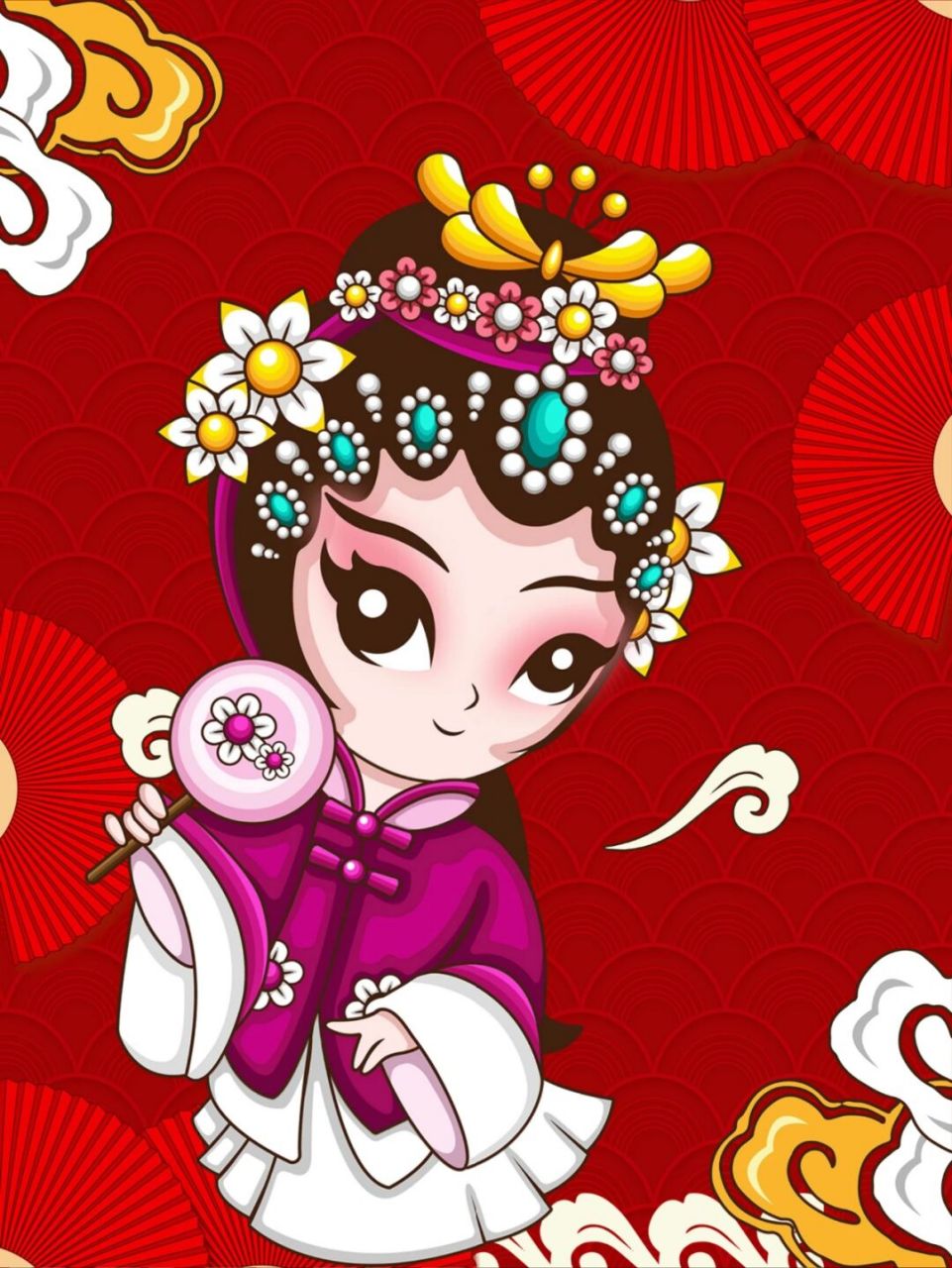 国潮风京剧人物插画素材分享  京剧是中国国粹之一,是中国影响最大的