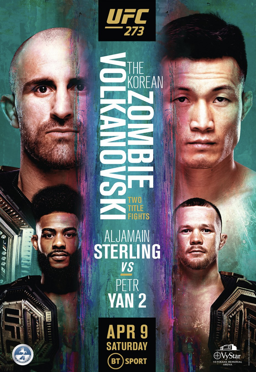 ufc273官方海报出炉 比赛时间:美国时间4月9日 比赛地点:美国佛罗里达