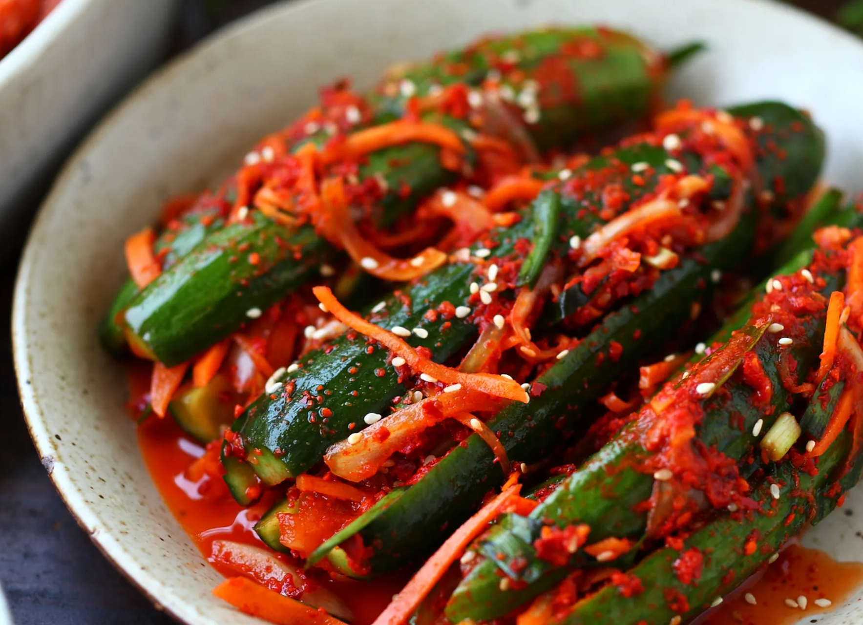 韩国酿黄瓜泡菜,看着就有食欲 !