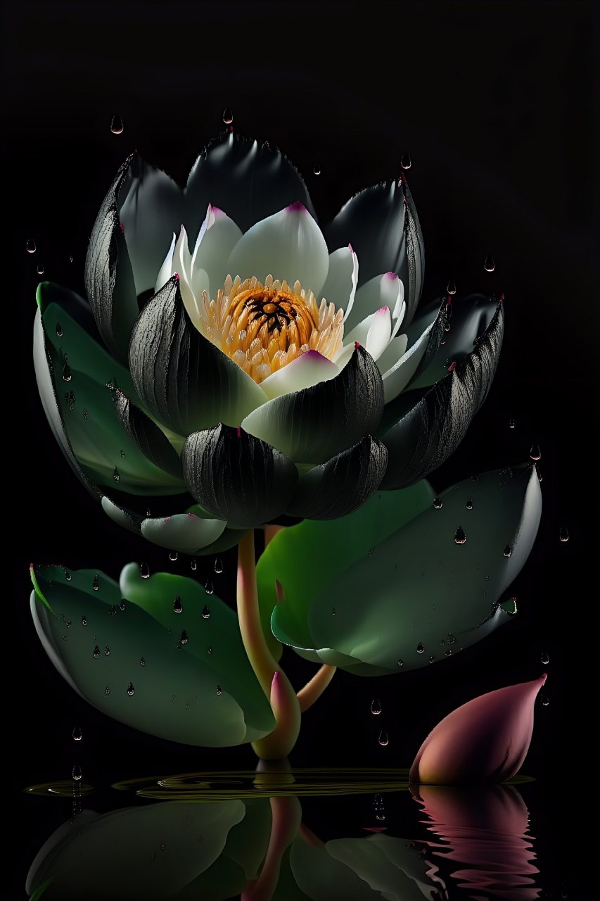 红尘里,有一个黑色的莲花,它是那么的与众不同,它的存在让人们感受到