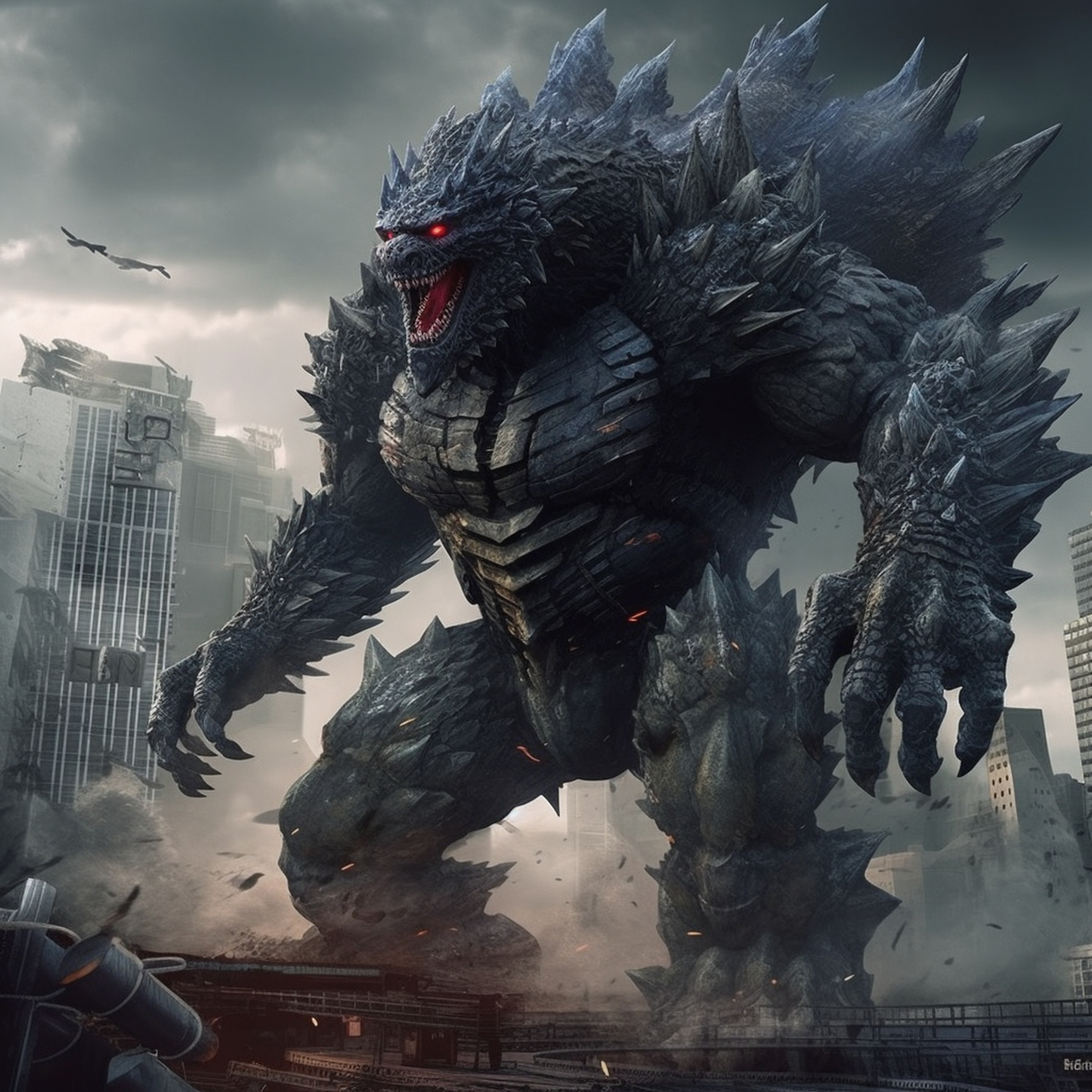 泰坦巨兽,烈火熔岩!#ai艺术季# #狂暴巨兽