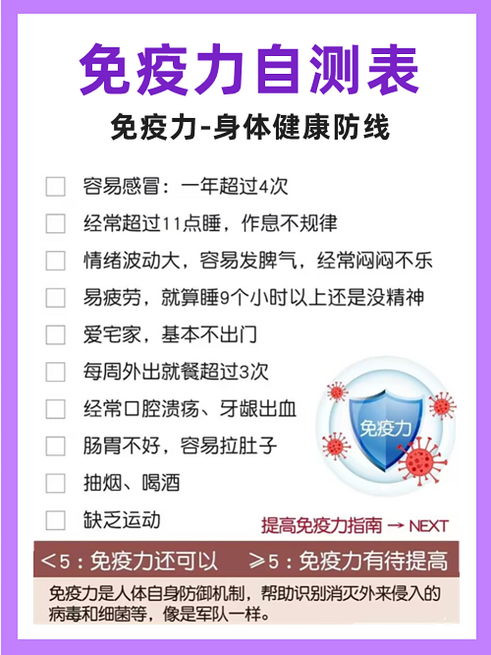 免疫力自测表,提高免疫指南- 提高免疫力指南 ●生活饮食上 ●合理