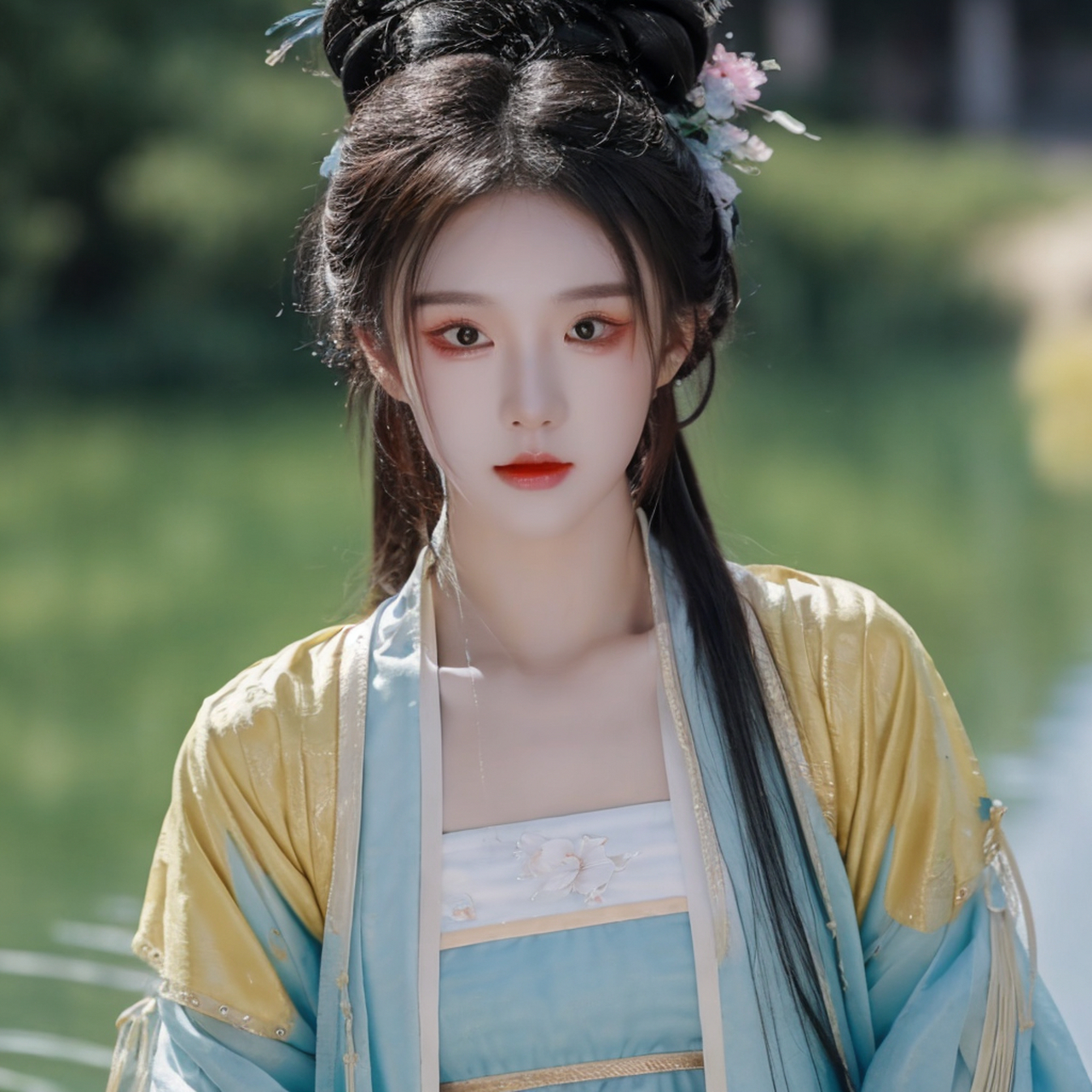 公园,古装,美女 #ai美女