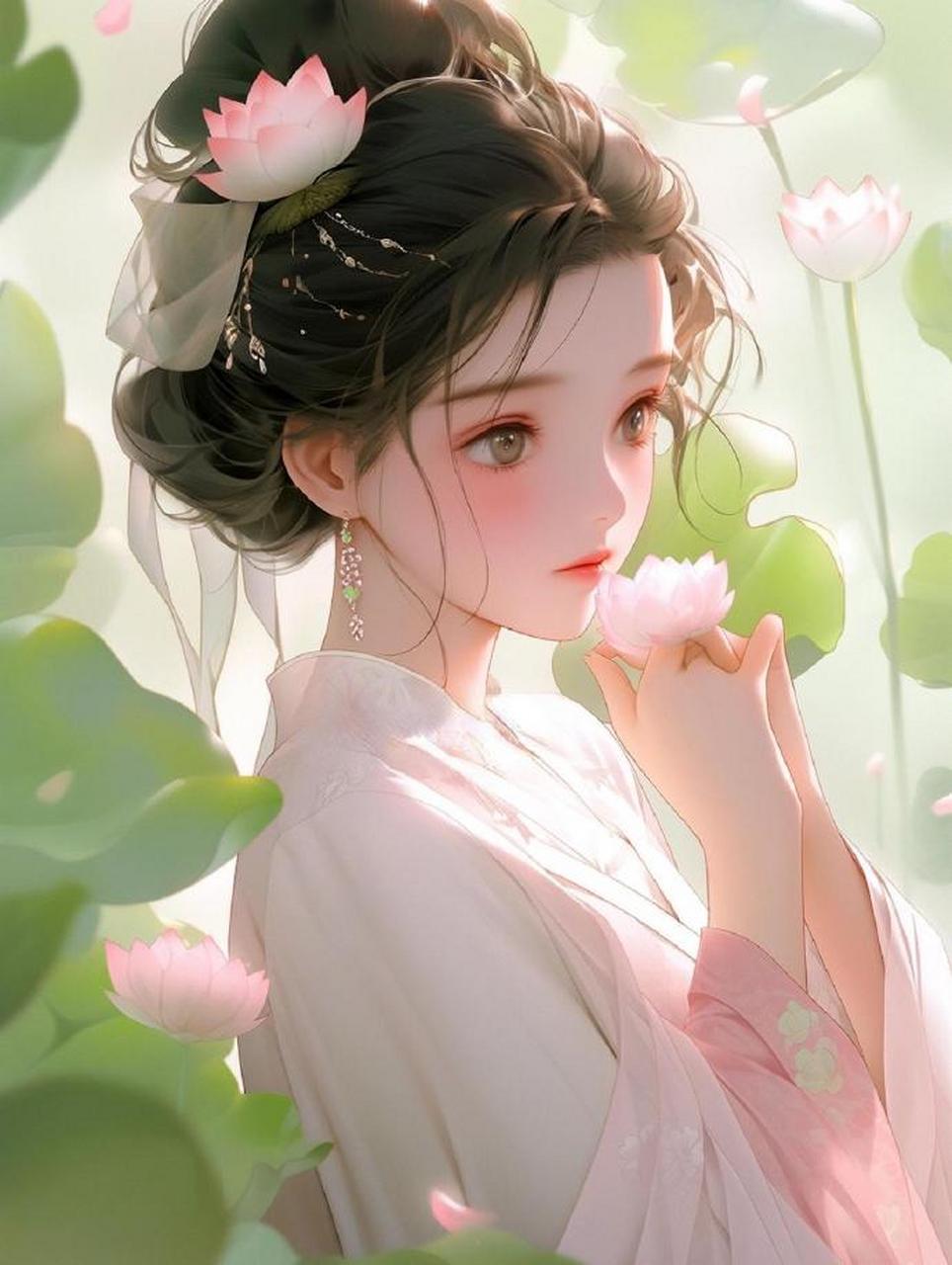 超美荷花仙子古风头像