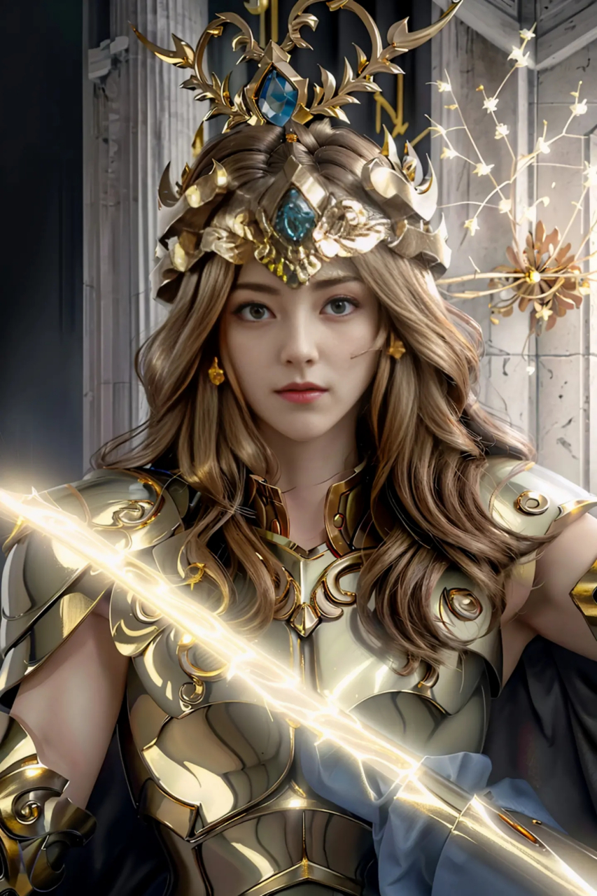 女版狮子座黄金圣斗士#圣斗士星矢 #stablediffusion #黄金圣斗士