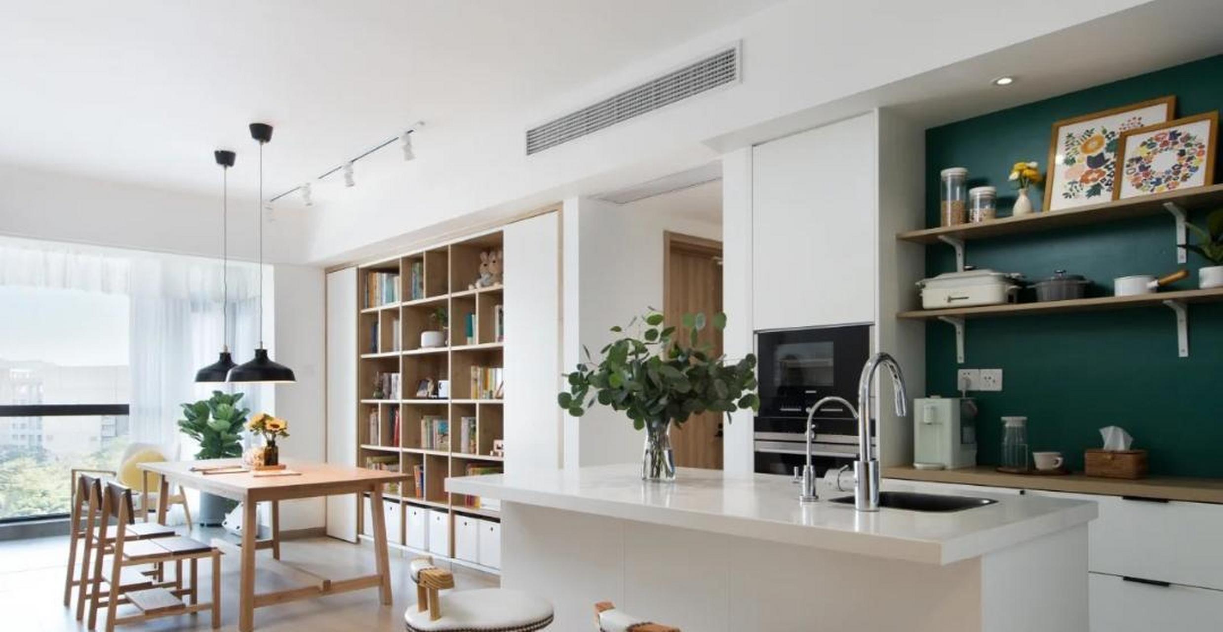 去客厅化的家 家里有小孩子的很建议这种设计方式 把客厅变成书房 一