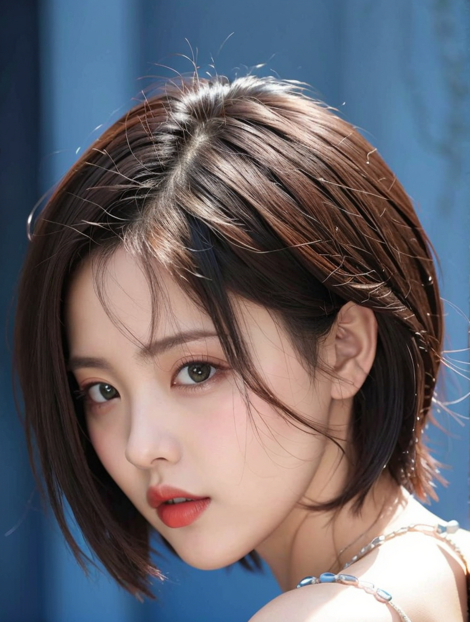 冰清玉洁的短发气质美女写真合集#助我上热门# #热门话题100万流量