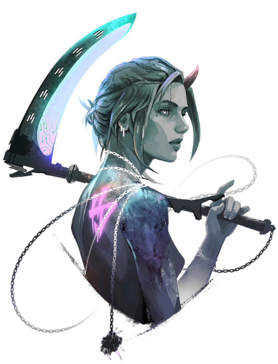 一组炫酷感爆棚的人物插画,by rashed alakroka#插画