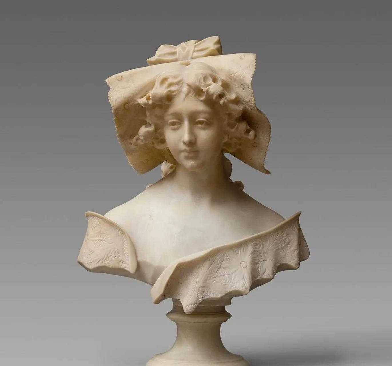 意大利/约1910年/高51厘米,宽40厘米,深35厘米天使少女一直是艺术家的