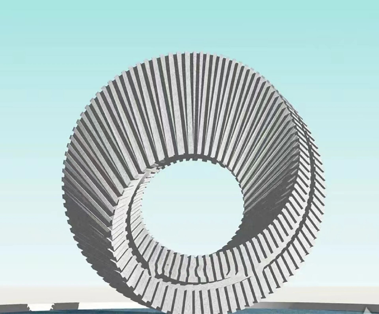 不锈钢莫比乌斯环雕塑 异型扭曲圆环雕塑	 莫比乌斯环是一种拓扑学