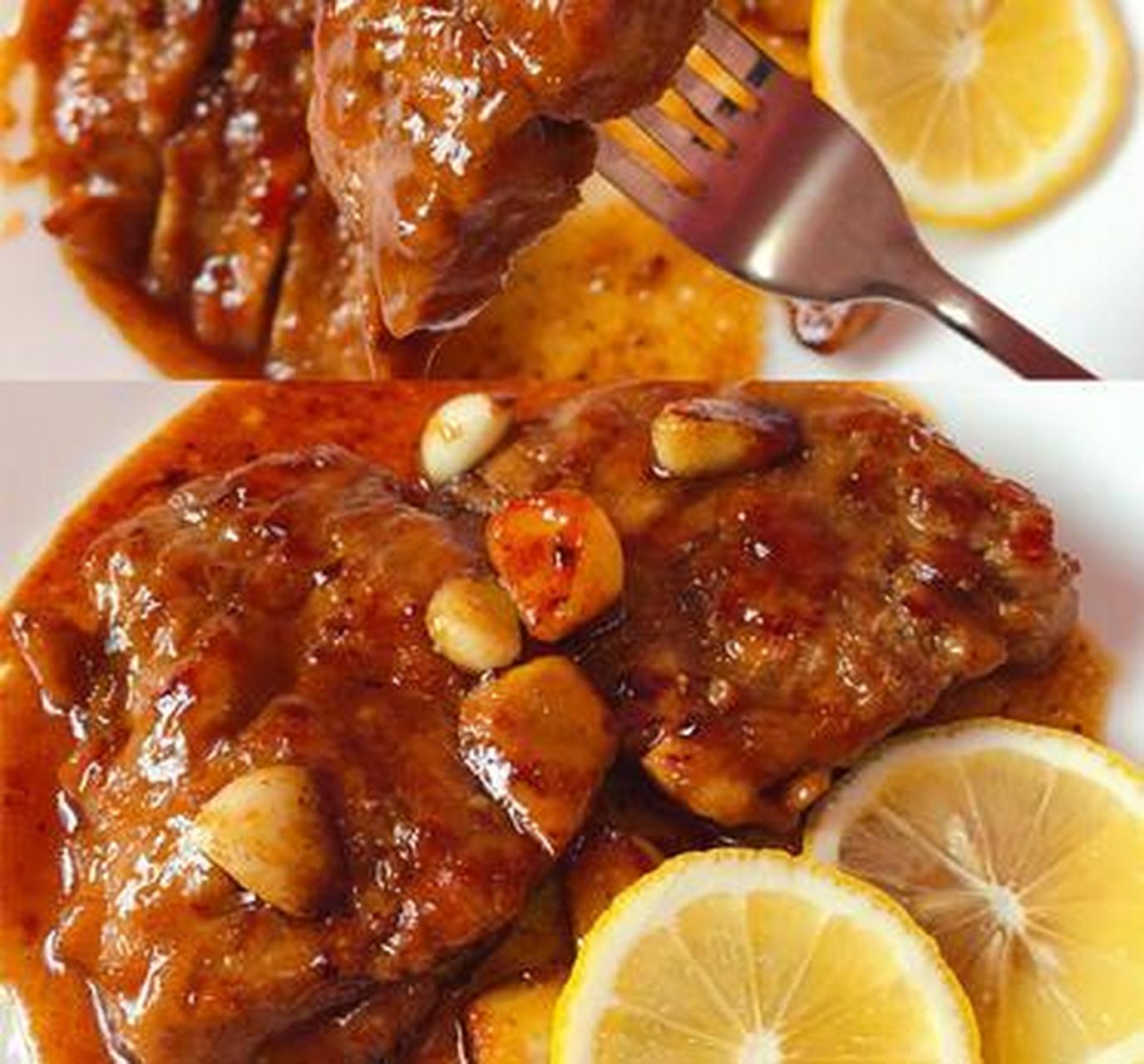 蜜汁香煎猪排汁多肉嫩看着都流口水又可以吃上3碗饭了!