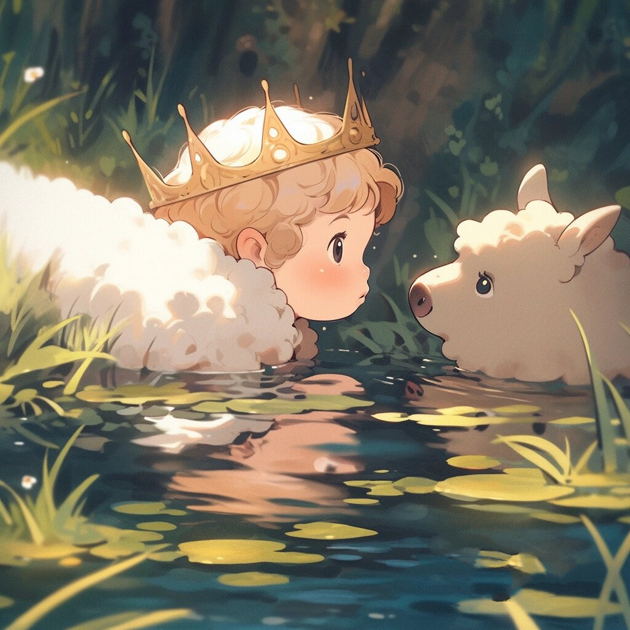 情头,童话故事,公主梦中的小羊  【童话故事】情头中的小羊,带你走进