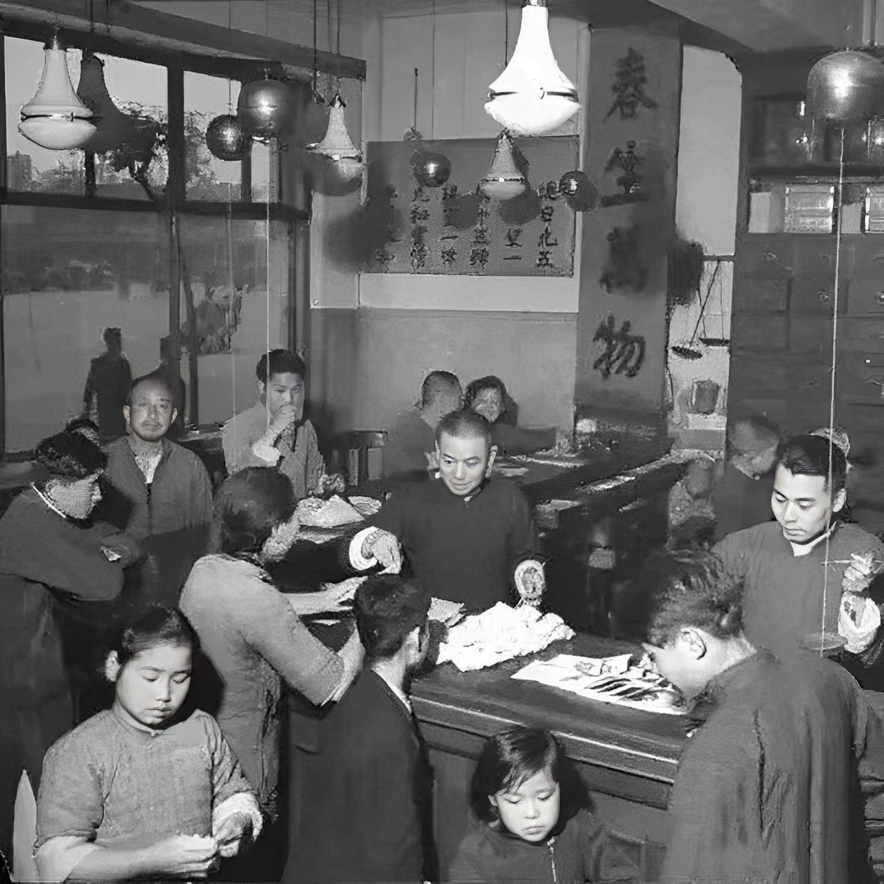 这是民国时期的中药铺.