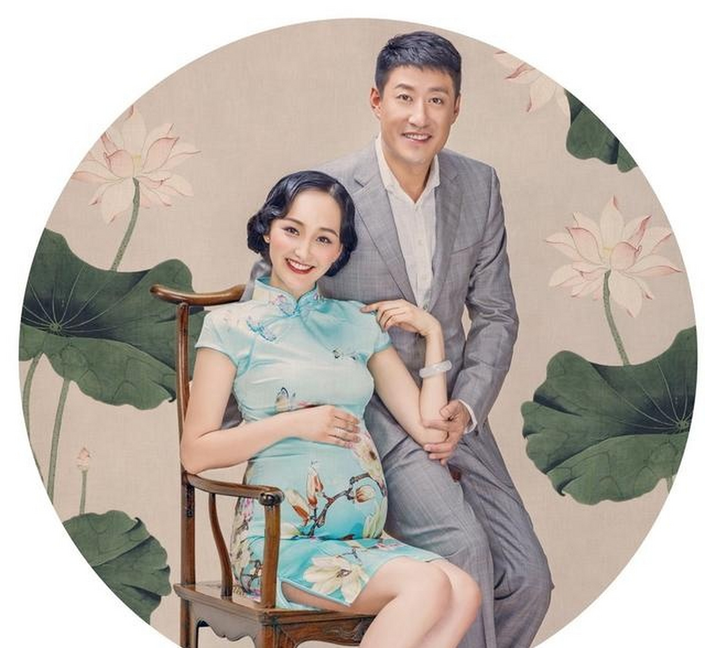 于震前妻婚纱照图片