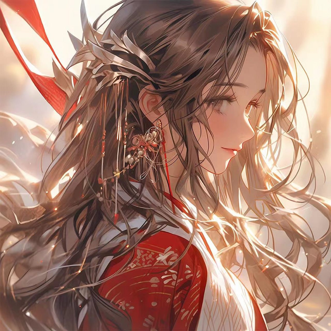 女生头像·新中式红色系——古风古韵.