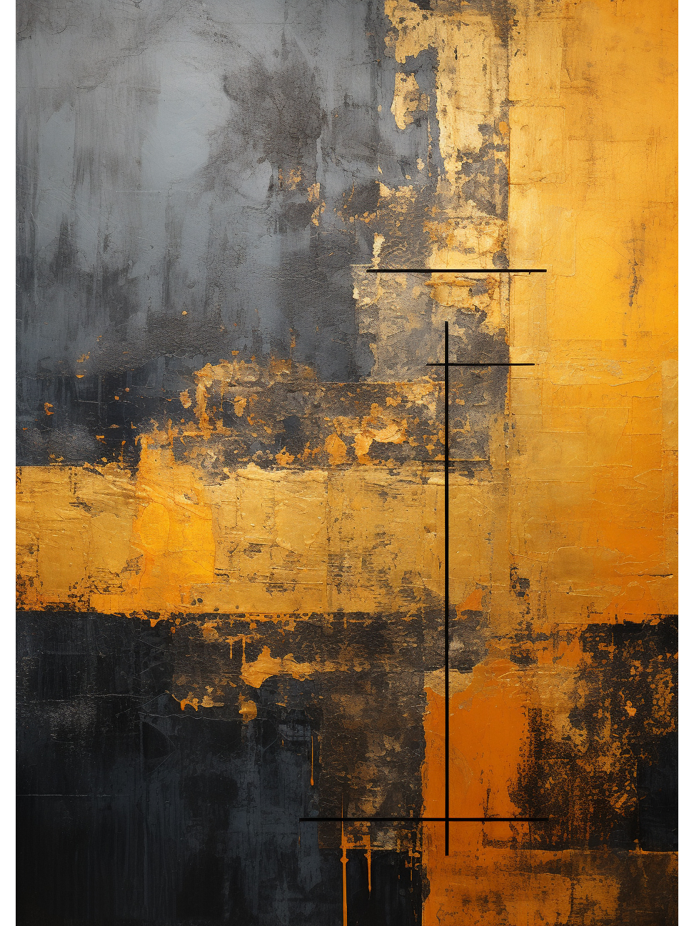 将这两种颜色结合在一幅抽象画中,可以创造出丰富多彩的视觉效果和