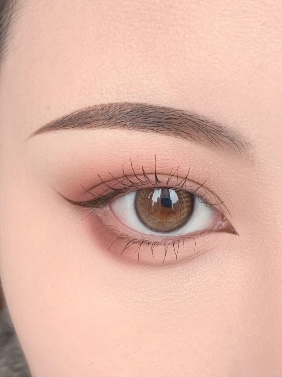 蜜桃乌龙茶消肿眼妆低饱和度粉色卧蚕好绝 低饱和度全哑光眼妆太香了!