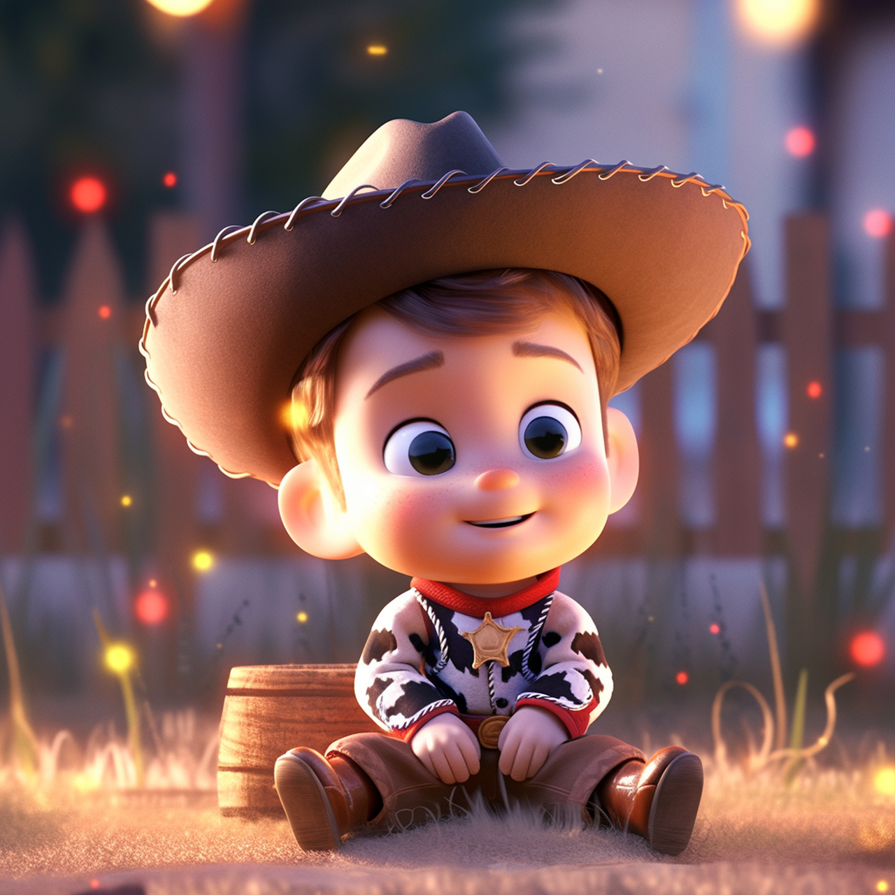 这是一个温馨的世界,暖暖的配色,可爱纯真的卡通人物!#ai艺术季