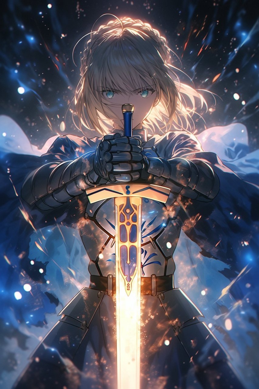 ai绘画# 吾王saber[期待]