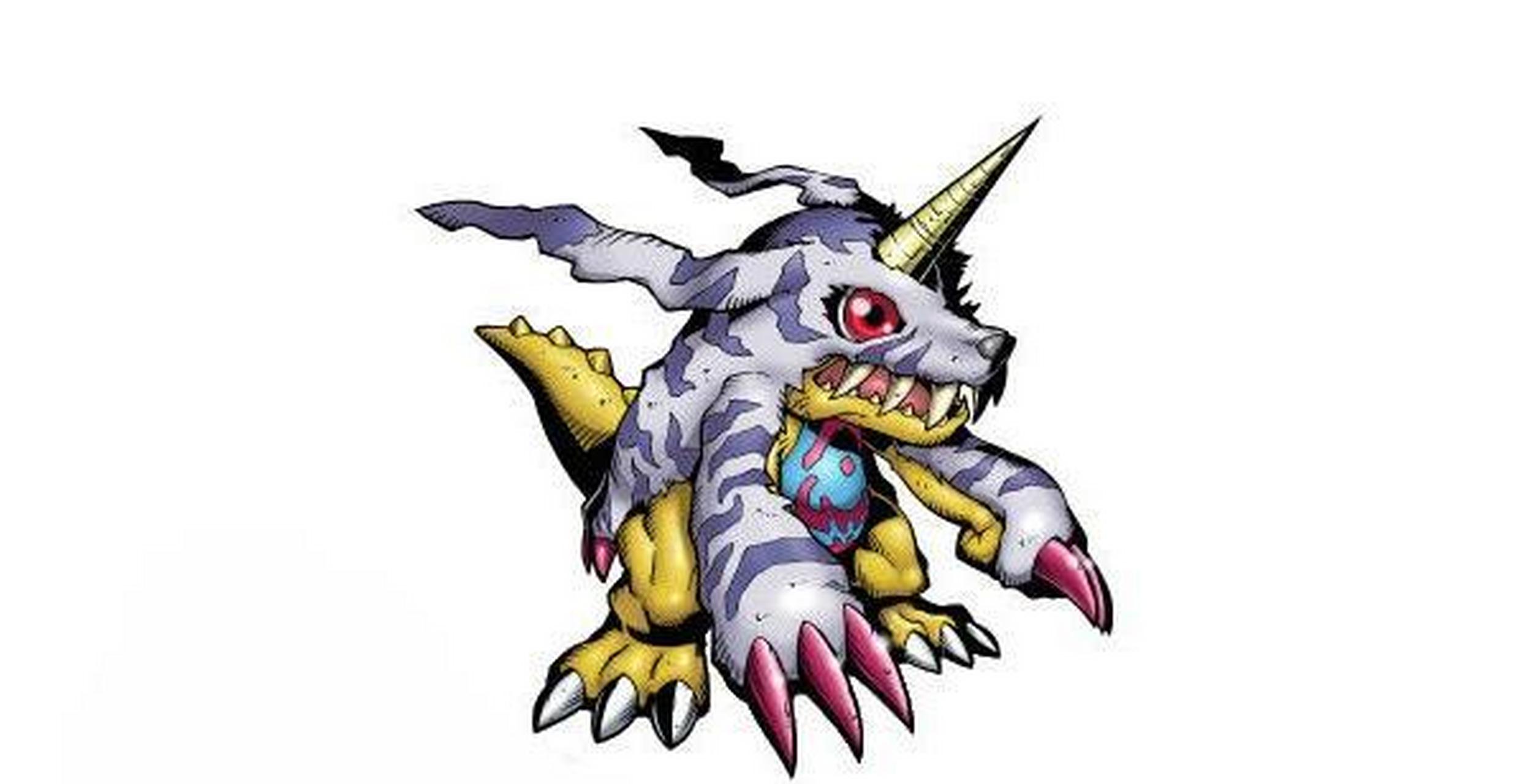 数码宝贝之进化 加布兽-加鲁鲁兽-兽人加鲁鲁-钢铁加鲁鲁 数码宝贝之