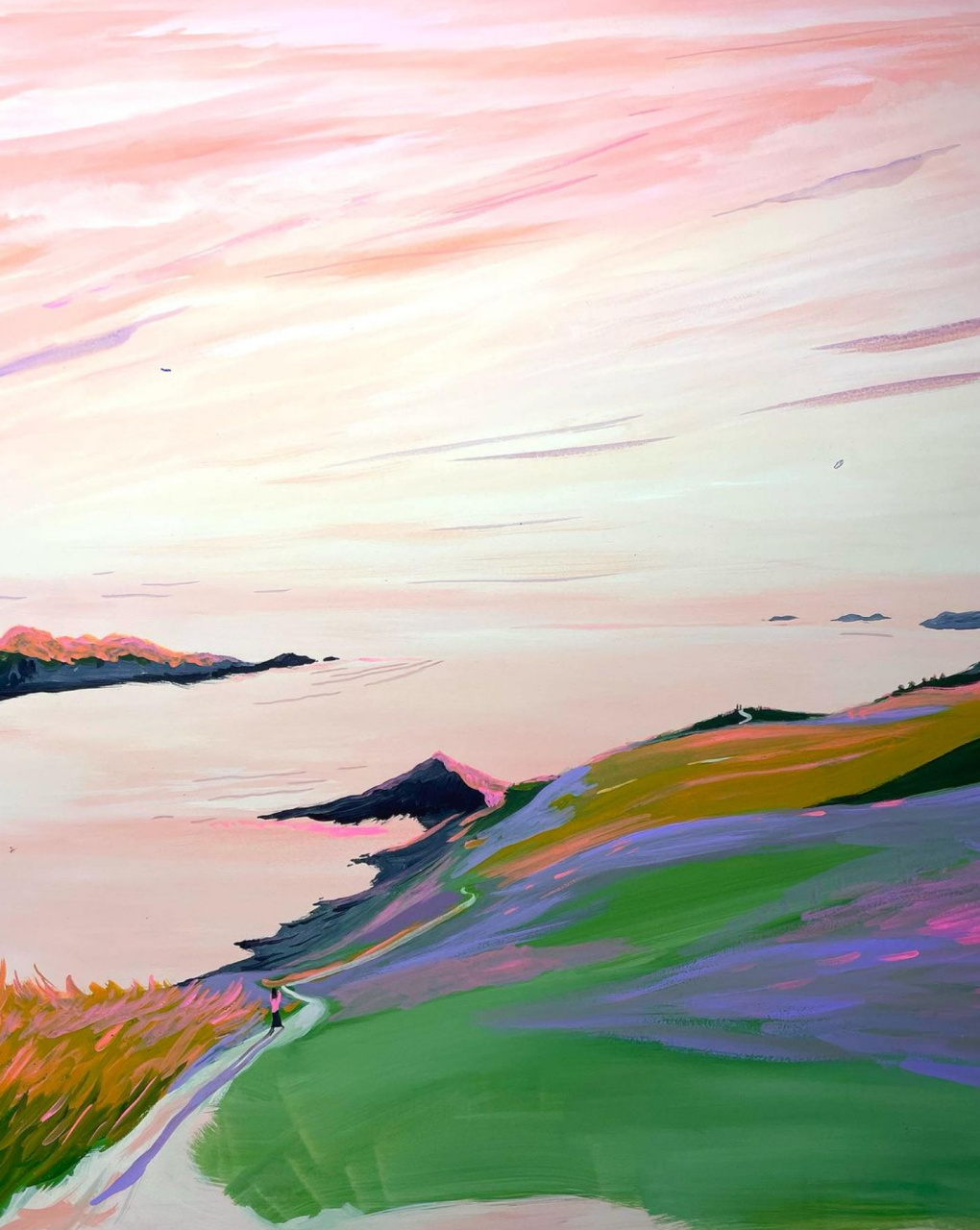 在大自然中人是格外的渺小的,小到不仔细看都找不到,在画面中如果一个