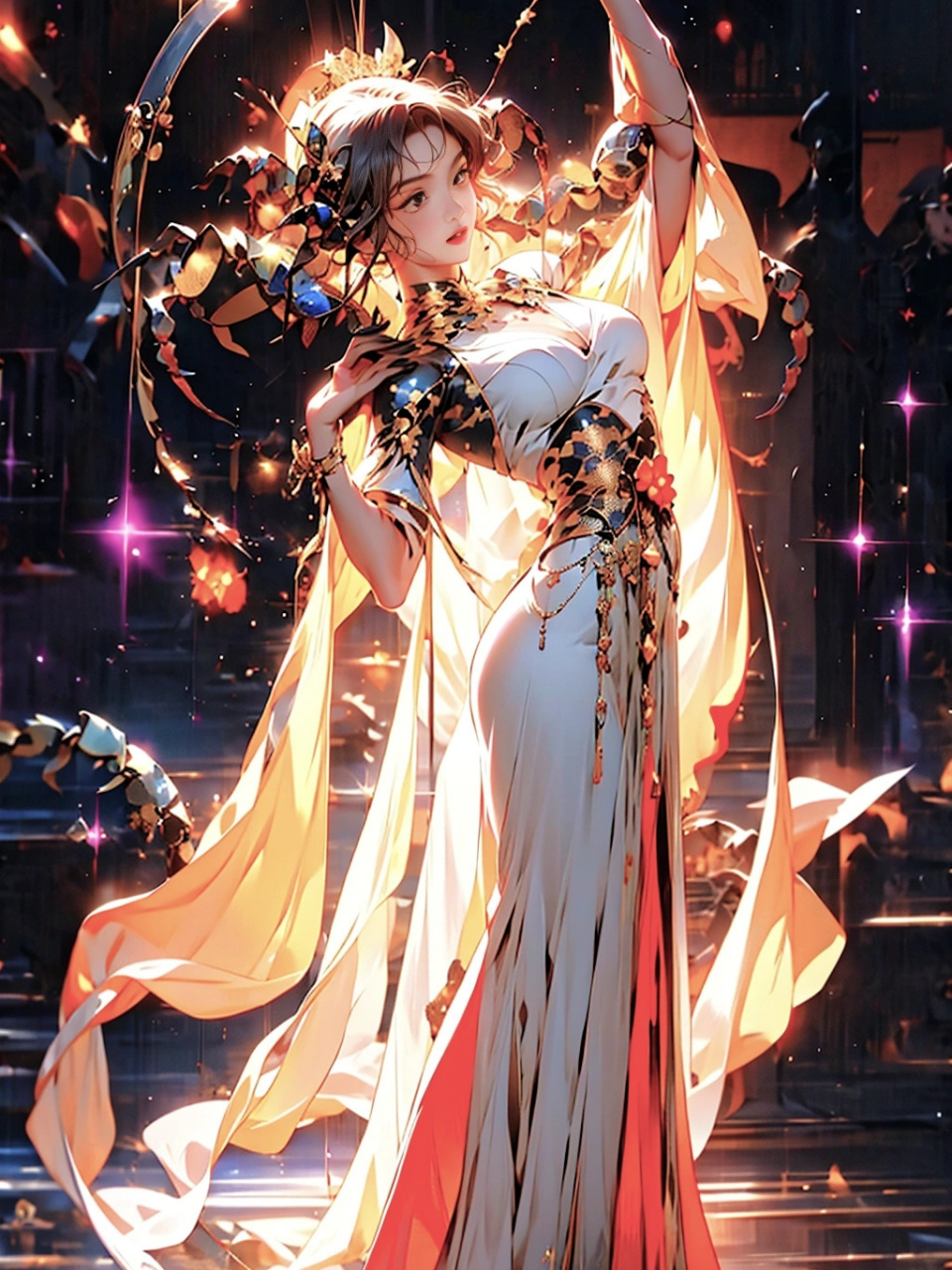 十二星座晚礼服展示  根据星座的特点做了十二套礼服裙 这次加了一点