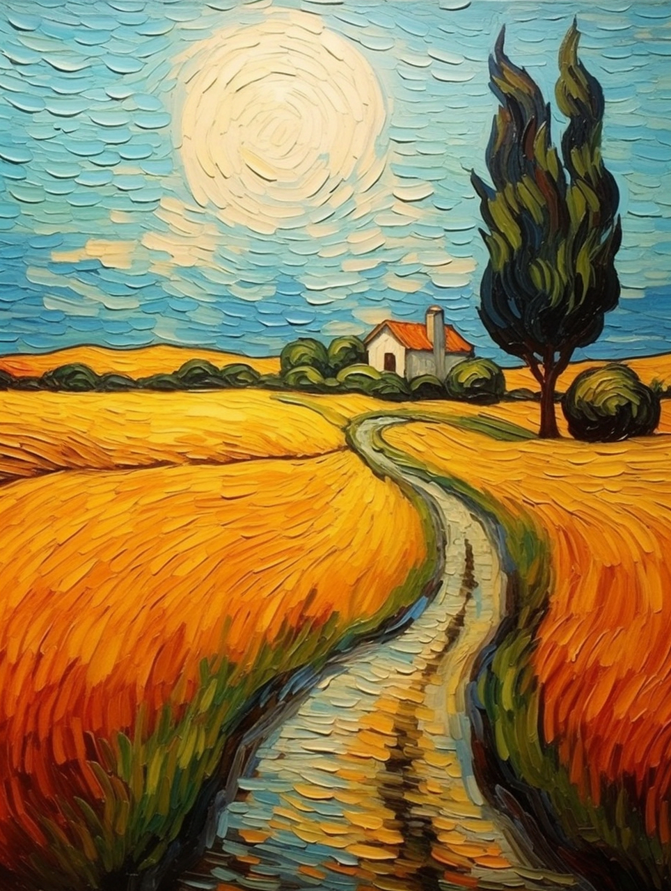 这些油画风景作品,让我们感受到了乡村的宁静与和谐,以及大自然的壮丽