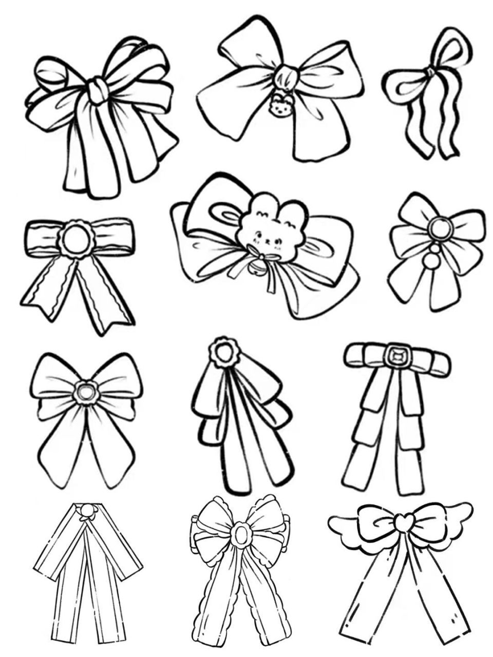 超全领结头饰临摹集合