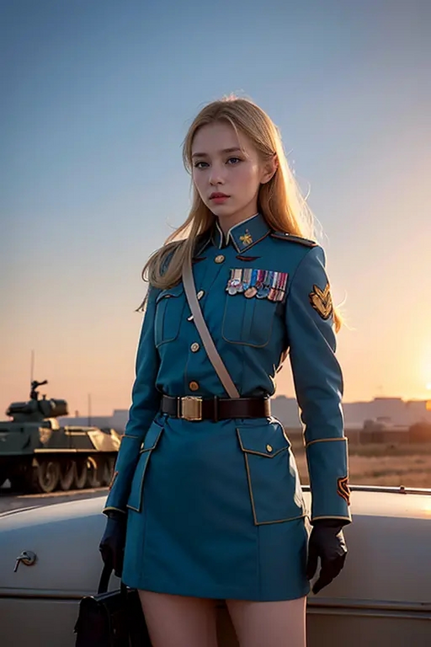 "这帮军装女汉子们真是性感十足,金发蓝眼的俄罗斯女兵们就像是穿越