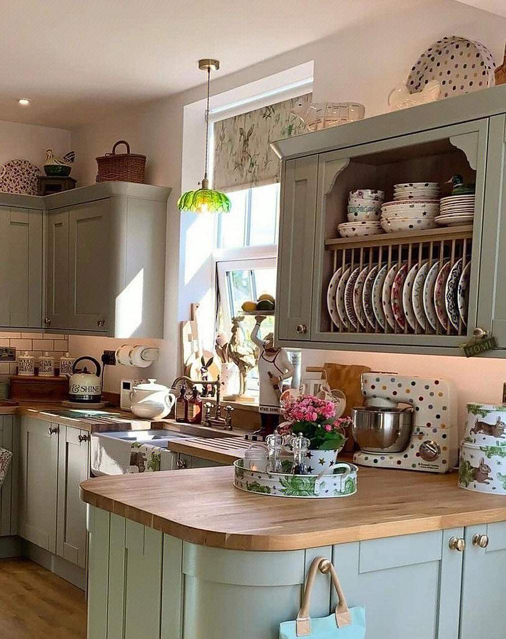 英式田园风,入秋暖色调的温馨厨房[微风]   温馨浪漫的英式田园风餐厨