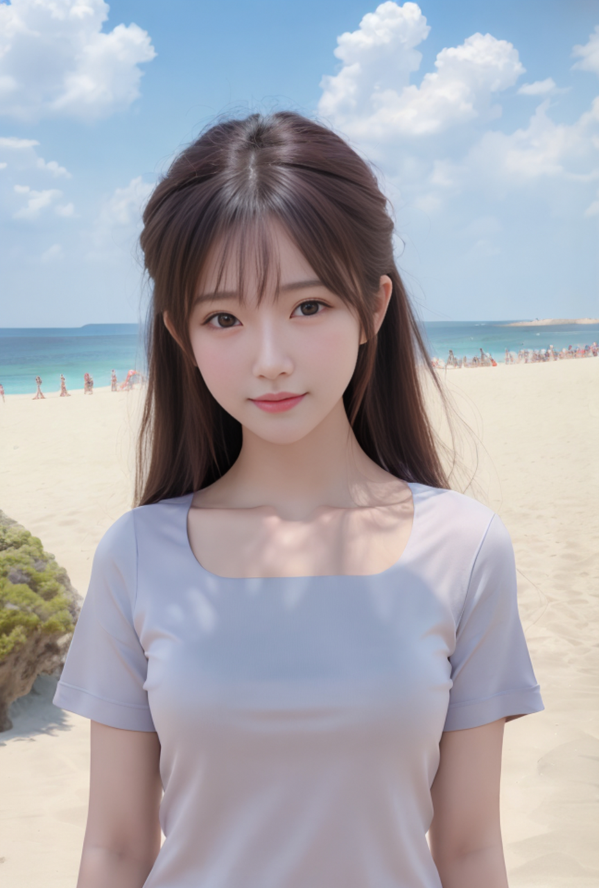 ai美女-眉清目秀的气质女孩(3)#养眼美女# #美女