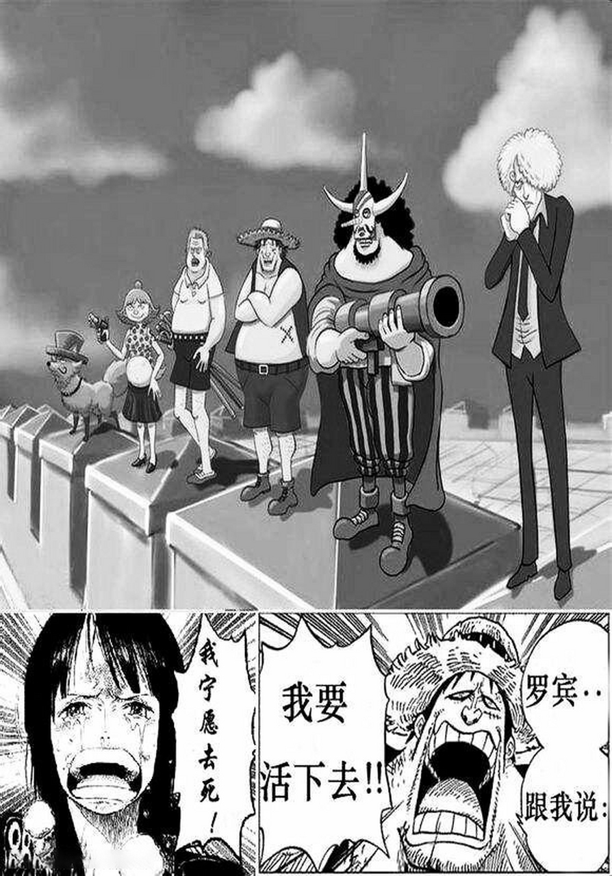 海贼王趣图# 路飞:罗宾说你要活下去.罗宾:不!你走,我不想.