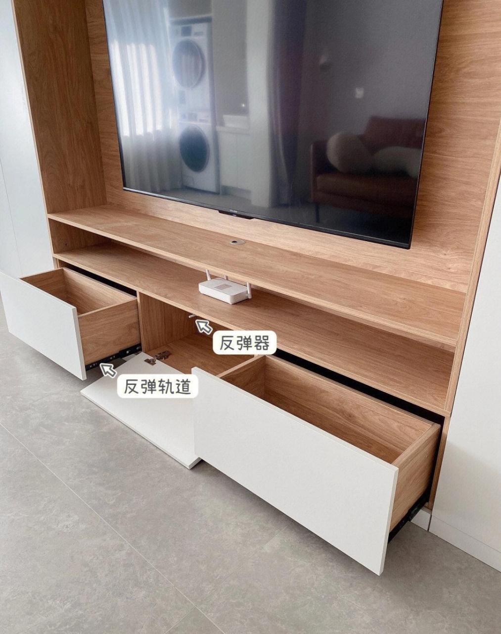 满墙电视柜完美隐藏电线插座的秘密[微风]   想要背景墙干净整洁