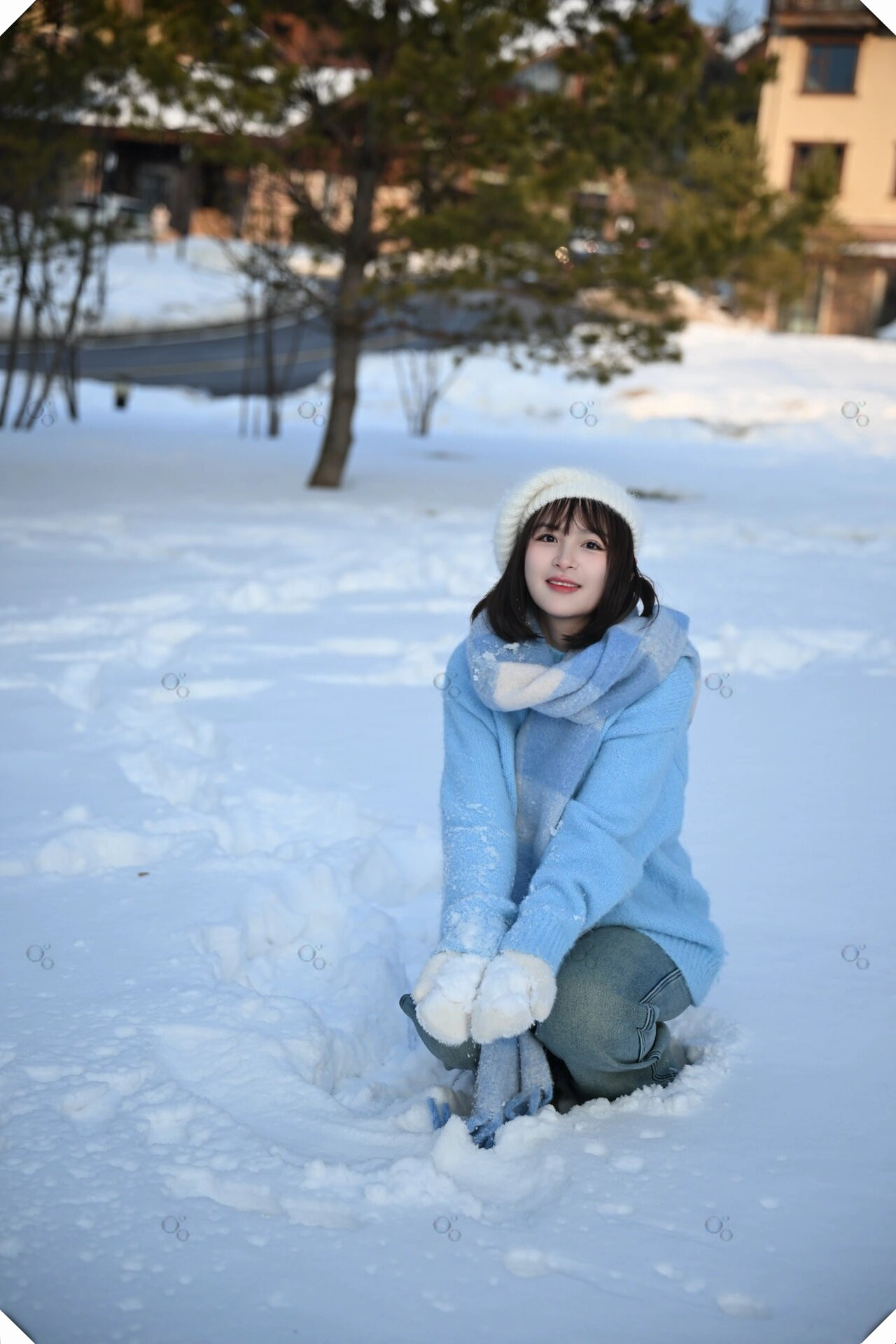 在长白山拍到了我的人生照片~  南方人对雪的执着