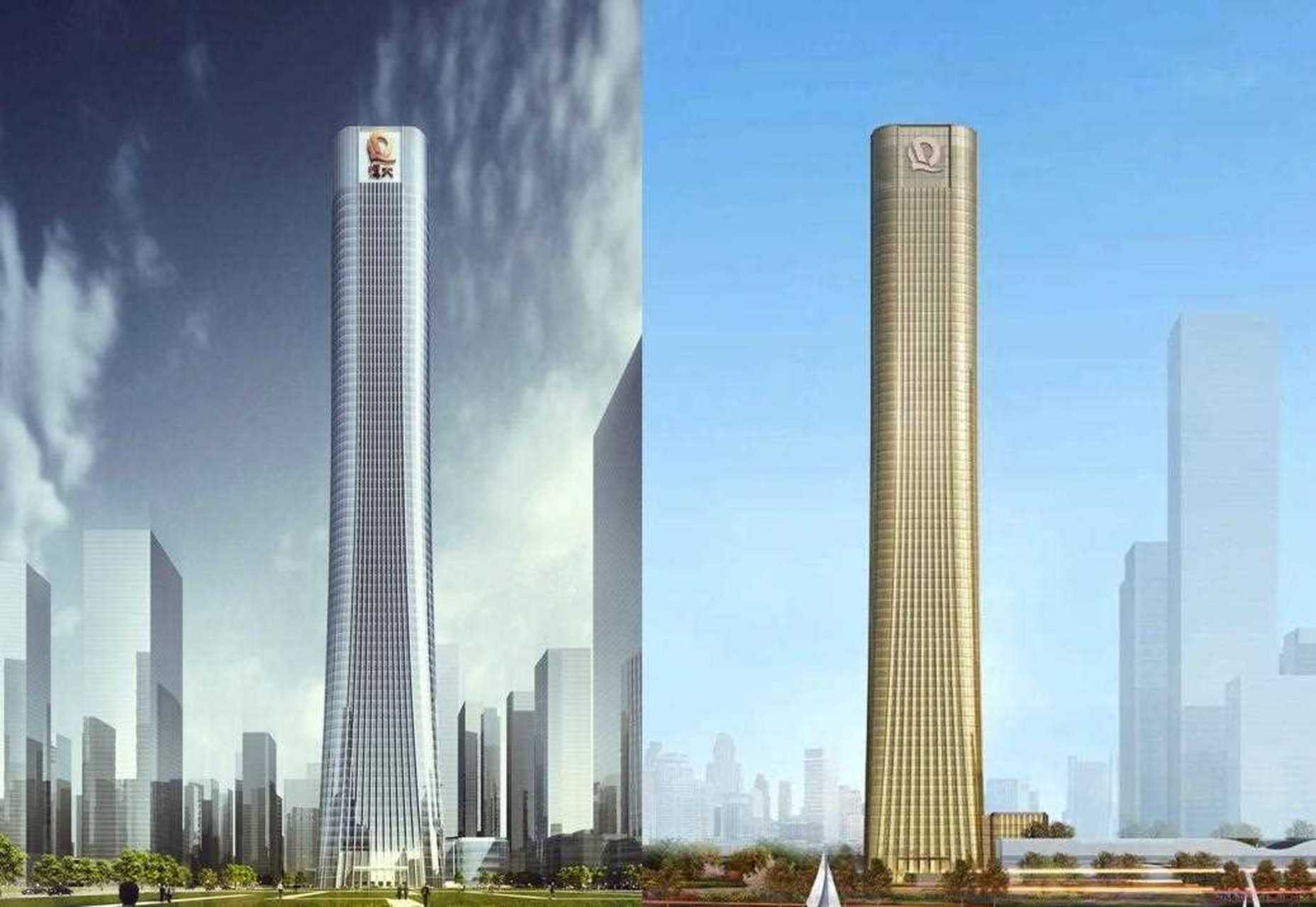 9米的恒大中心是深圳在建的超级地标建筑.