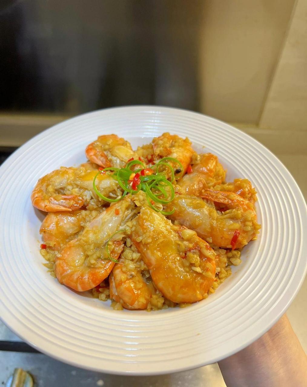 芥末大虾,成功解锁罗氏虾新吃法,太美味啦! ?