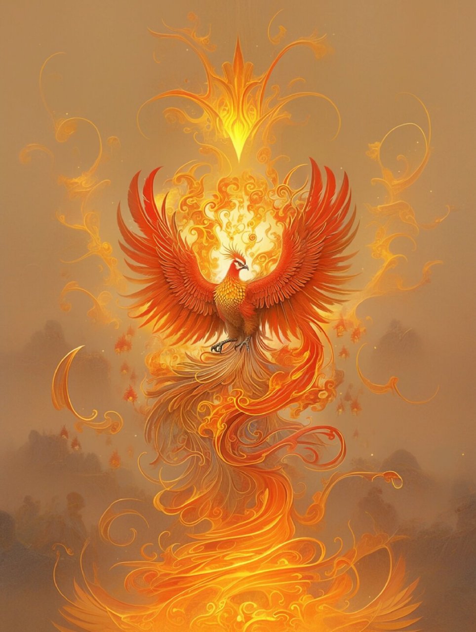 据《山海经》记载,凤凰生活在丹穴山,身披五彩羽毛,形如鸡,声如翟.