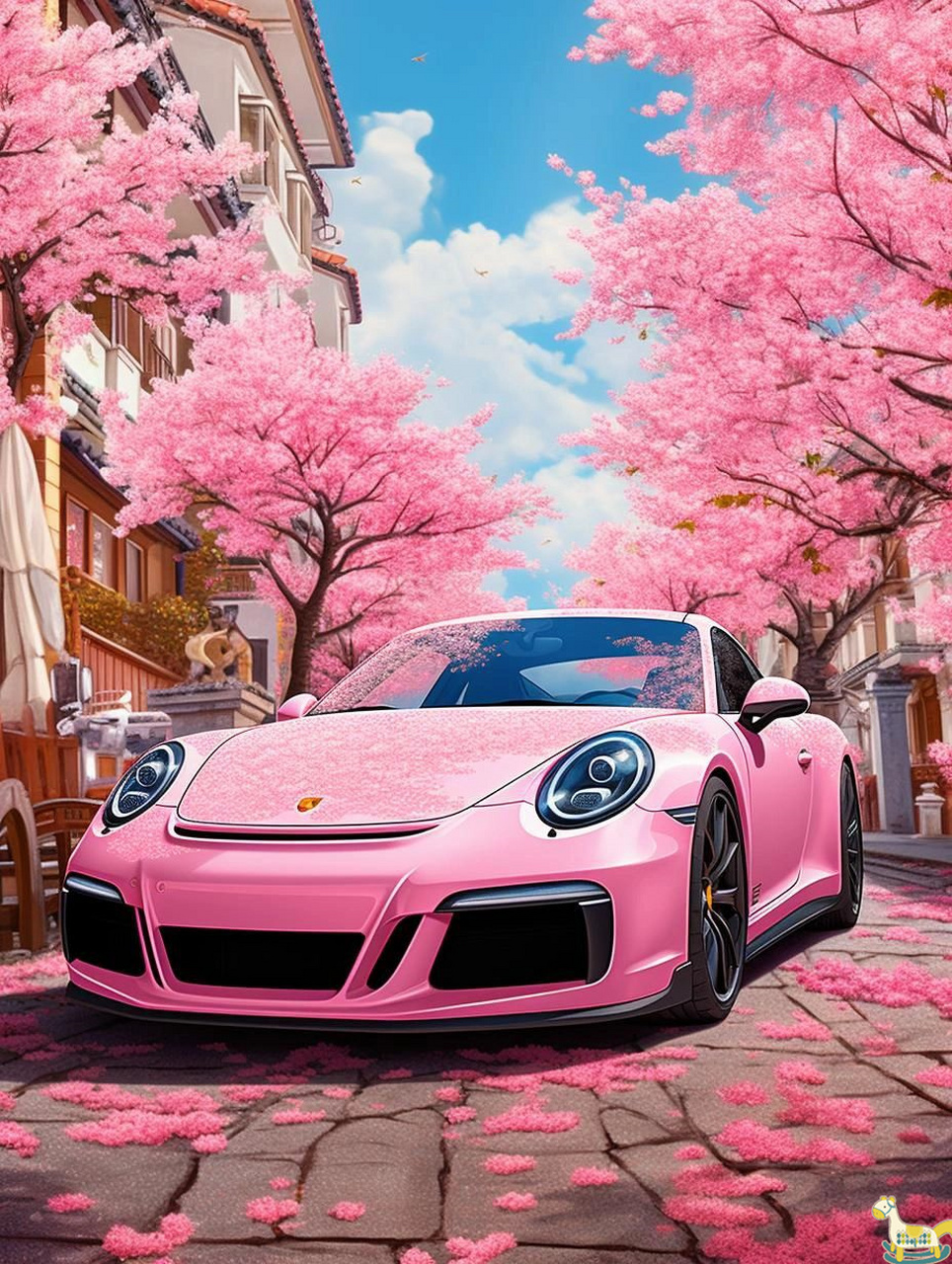 女孩子无法拒绝的粉色保时捷跑车!