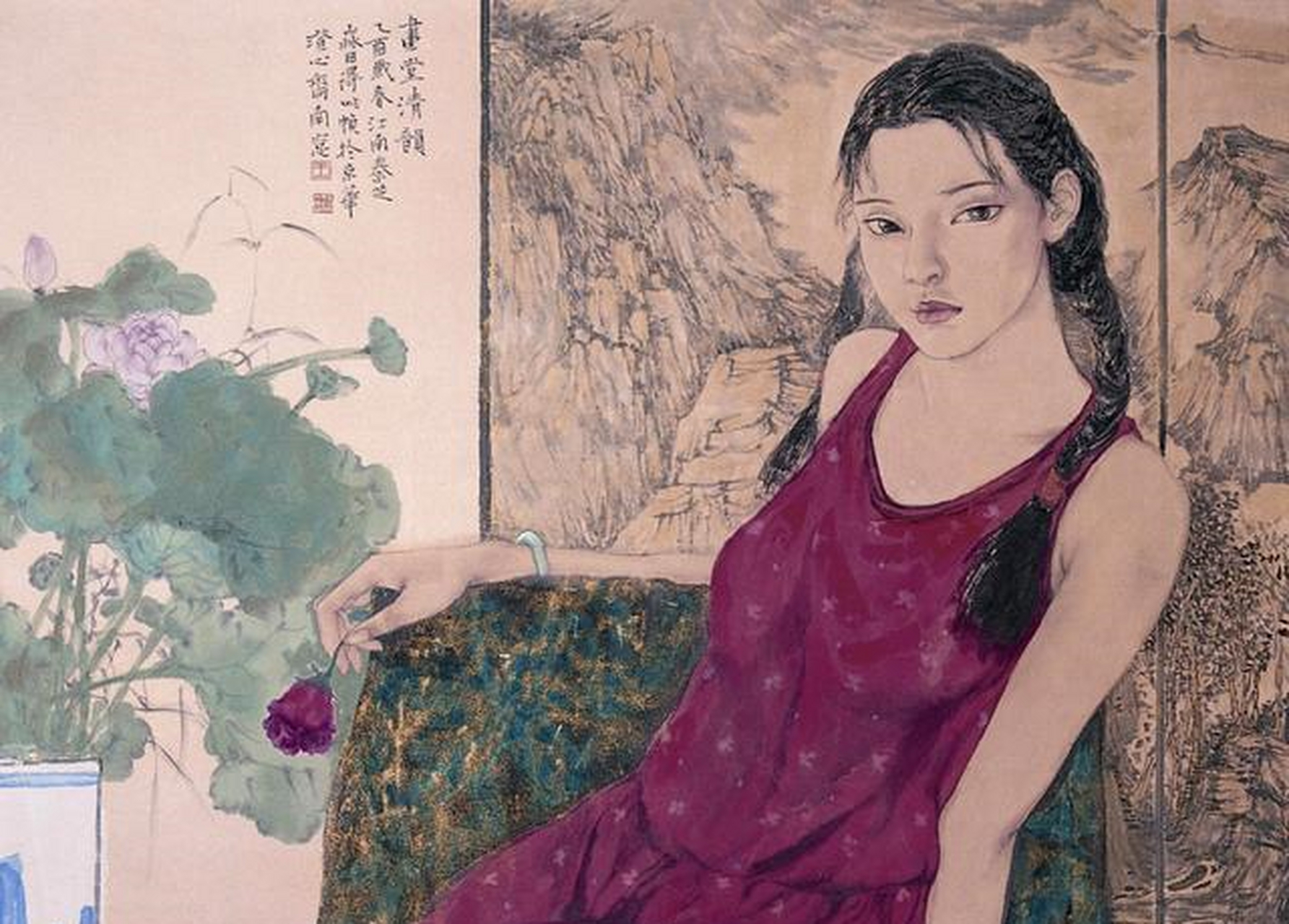 王淼田人物画作品欣赏[财神]